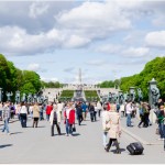 People in Vigeland Park in Oslo